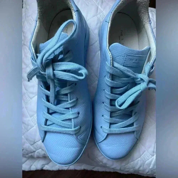 Rag & Bone men’s RB1 Low in Chambray size 6.5/39.5 leather casual - Picture 1 of 13